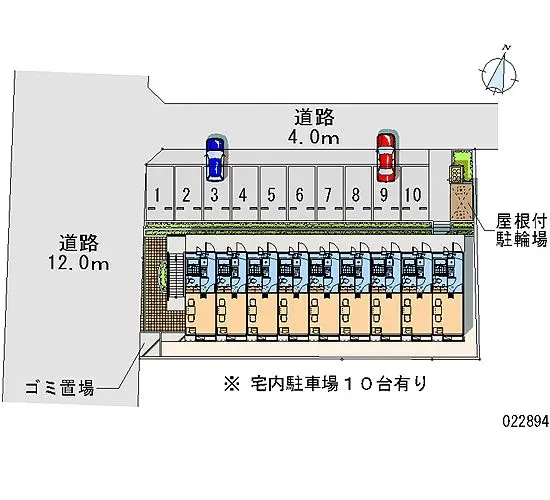 ★手数料０円★上尾市向山４丁目　月極駐車場（LP）